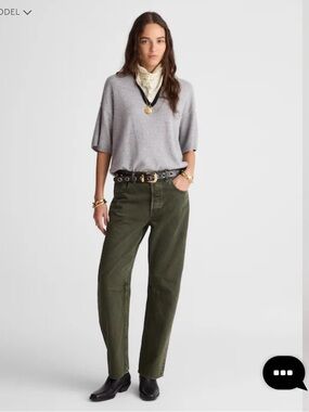 Madewell The Darted Barrel-Leg Jean- Size 28